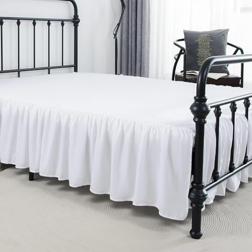 Bed Skirt Twin Size Ruffled Bed Skirt with Split Corners - Image 6
