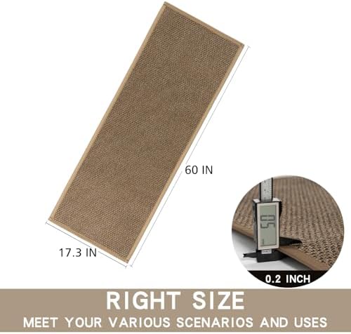 SUMLANS Kitchen Mat for Floor, Washable Non Slip Rug, Brown - Image 2