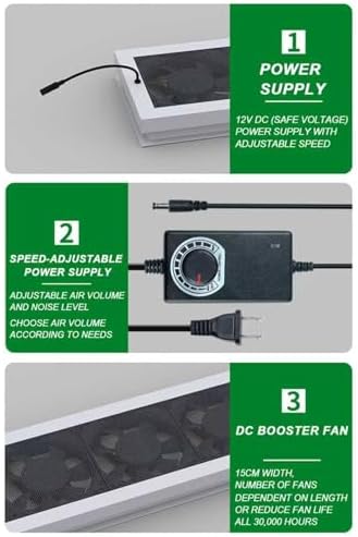 Adjustable Door & Window Fan with Filter, 52-140cm, 85m³/h Airflow, 2800 RPM Speed, Punch-Free Exhaust Fan for Home, Kitchen, Office & Bedroom Use