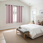 MIULEE Blackout Curtains for Bedroom 2 Panels 40 x 45 Inch Long Blush Pink - Image 6