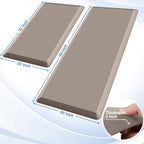 StepRite 1-Inch Kitchen Mats for Floor, 2-Piece Anti-Fatigue Rugs, Khaki - Image 2