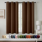 MIULEE Blackout Curtains for Bedroom 2 Panels 40 x 54 Inch Long Brown by MIULEE