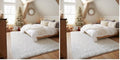 Ophanie Machine Washable 3 x 5 Feet White Rugs for Bedroom Fluffy, Shaggy Bedside Floor Dorm Area Rug, Soft Fuzzy Non-Slip Indoor Room Carpet for Kids Boys Girls Teen Home Decor Aesthetic, Nursery by Ophanie