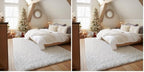 Ophanie Machine Washable 3 x 5 Feet White Rugs for Bedroom Fluffy, Shaggy Bedside Floor Dorm Area Rug, Soft Fuzzy Non-Slip Indoor Room Carpet for Kids Boys Girls Teen Home Decor Aesthetic, Nursery by Ophanie