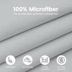 Queen Size Pleated Bed Skirt, Hides Under-Bed Storage 16" Drop, Light Grey - Image 7