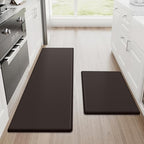 StepRite Kitchen Mats for Floor, 2-Piece Anti-Fatigue Rugs, Chocolate by Bringcushiontoyourlife