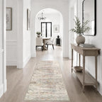 2x5 Washable Runner Rug：Modern Abstract Kitchen Soft Carpet Taupe - Image 5