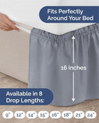 CGK Wrap Around Bed Skirt - College Dorm Room - 16" Inch, Twin/Twin XL - Image 4