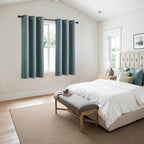 MIULEE Blackout Curtains for Bedroom 2 Panels 40 x 54 Inch Long Dusty Blue - Image 6