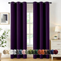 MIULEE Blackout Curtains for Bedroom 2 Panel 40 x 72 Inch Long Royal Purple by MIULEE
