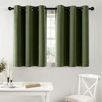 MIULEE Blackout Curtains for Bedroom 2 Panels 40 x 36 Inch Long Olive Green by MIULEE