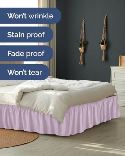 CGK Wrap Around Bed Skirt - College Dorm Room - 12" Inch, Twin/Twin XL - Image 5