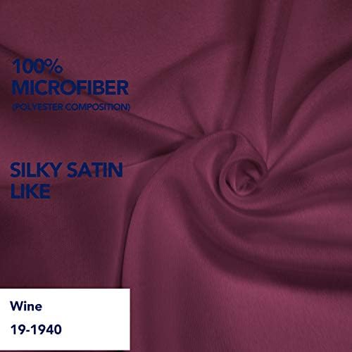 PureFit Wrap Around Ruffled Bed Skirt, Wine, Twin/Full - 14" Drop - Image 5