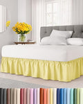 CGK Wrap Around Dust Ruffle Bed Skirt - Full Size, 12" Inch, Yellow by CGKUnlimited