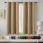 MIULEE Blackout Curtains for Bedroom 2 Panels 40 x 54 Inch Long Taupe Brown by MIULEE