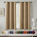 MIULEE Blackout Curtains for Bedroom 2 Panels 40 x 45 Inch Long Taupe Brown by MIULEE