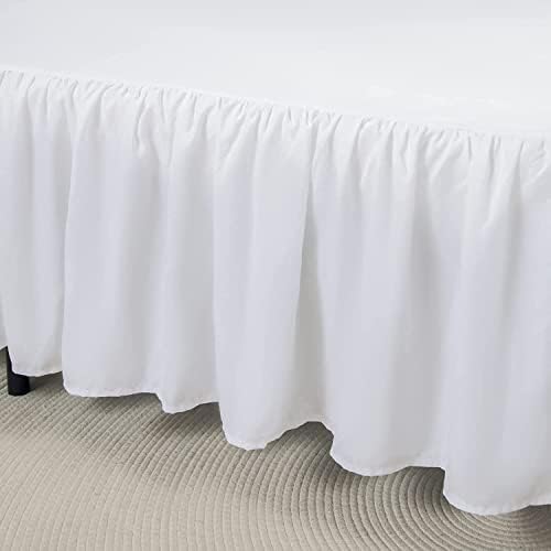 Bed Skirt Queen Size Ruffled Bed Skirt with Split Corners - Image 3