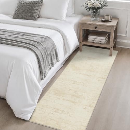2x6 Washable Runner Rug：Modern Abstract Kitchen Soft Carpet Beige - Image 4
