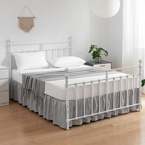 Bed Skirt Queen Size Ruffled Bed Skirts with Split Corners - Image 6