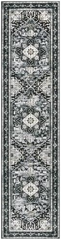 Yamaziot Washable Runner Rug, 2x8 Non-Slip Boho Vintage Hallway Kitchen Rug - Image 2