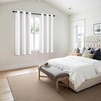 MIULEE Blackout Curtains for Bedroom 2 Panels 50 x 63 Inch Long Pure White - Image 6