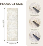 2'6 x 8' Runner Rug Non Slip,Washable Kitchen Rugs,Brown - Image 2