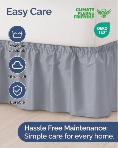 CGK Wrap Around Bed Skirt - College Dorm Room - 16" Inch, Twin/Twin XL - Image 6