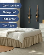 CGK Wrap Around Bed Skirt - College Dorm Room - 18" Inch, Twin/Twin XL - Image 5