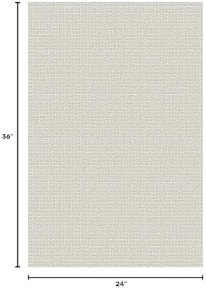 EARTHALL Washable Entryway Rug, Non Slip Doormat, 2x3 Ft, Cream/Grayish - Image 2