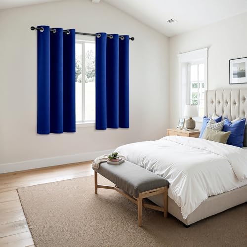MIULEE Blackout Curtains for Bedroom 2 Panels 40 x 63 Inch Long Royal Blue - Image 6