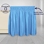 PureFit Wrap Around Ruffled Bed Skirt, Light Blue, Twin/Full - 18" Drop - Image 4