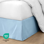 Bare Home Bed Skirt 15-Inch Drop 1800 Ultra-Soft (Twin, Light Blue) - Image 6