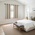 MIULEE Blackout Curtains for Bedroom 2 Panels 40 x 45 Inch Long Light Beige - Image 6