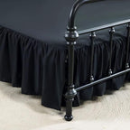 Bed Skirt Queen Size Ruffled Bed Skirt with Split Corners by xuandian