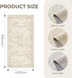 4x8 Rug Non Slip,Washable Hallway Runner Rug,Beige - Image 2