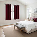 MIULEE Christmas Blackout Curtains for Bedroom 2 Panels 40"x63" Burgundy - Image 6