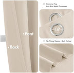 MIULEE Blackout Curtains for Bedroom 2 Panels 40 x 45 Inch Long Champagne - Image 4