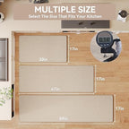 YDKGL Long Kitchen Runner Rugs Kitchen Mat Non Slip Washable Beige 17"x71" - Image 2