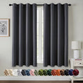 MIULEE Blackout Curtains for Bedroom 2 Panels 55 x 68 Inch Long Dark Grey by MIULEE