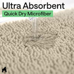 GORILLA GRIP Bath Rug Mat for Bathroom, Absorbent Chenille, 44x26 Sand - Image 5