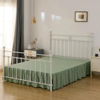 Bed Skirt Queen Size Ruffled Bed Skirts with Split Corners - Image 4