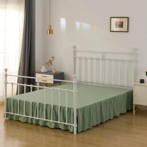 Bed Skirt Queen Size Ruffled Bed Skirts with Split Corners - Image 4