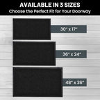 Front Door Mat, Indoor Outdoor Welcome Entryway Muddy Entrance, 30x17 Black - Image 5