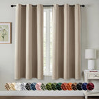 MIULEE Blackout Curtains for Bedroom 2 Panels 40 x 54 Inch Long Taupe by MIULEE