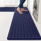 TranquilRelax Kitchen Mats, Cushioned Mats with Extra-Long Runner, Blue by Unknown