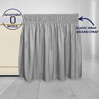 PureFit Wrap Around Ruffled Bed Skirt, Light Gray, Twin/Full - 22" Drop - Image 4