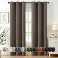 MIULEE Blackout Curtains for Bedroom 2 Panels 40 x 84 Inch Long Tan Brown by MIULEE