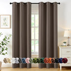 MIULEE Blackout Curtains for Bedroom 2 Panels 40 x 84 Inch Long Tan Brown by MIULEE
