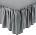 Amazon Basics Wrinkle Resistant Machine Washable Ruffled Bed Skirt, Fade Resistant 100% Microfiber with 16" Drop, Queen, Dark Grey by AmazonBasics