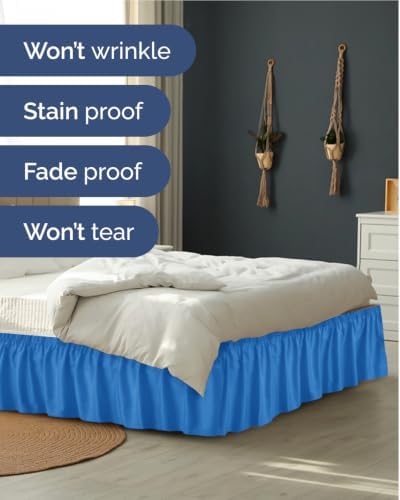 CGK Wrap Around Bed Skirt - College Dorm Room - 18" Inch, Twin/Twin XL - Image 5